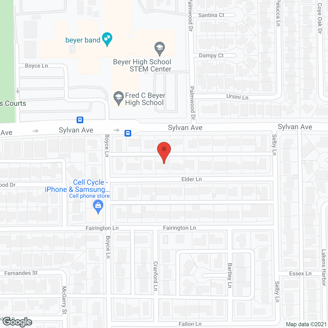 Map of the neighborhood around The Gate of Beautiful