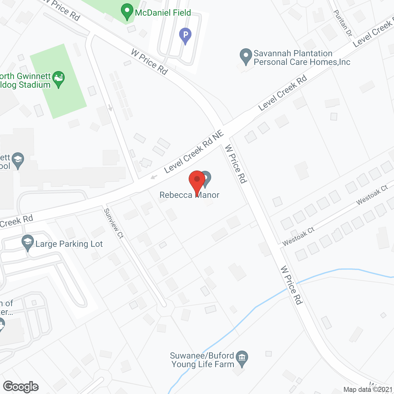 Map of the neighborhood around Rebecca Manor