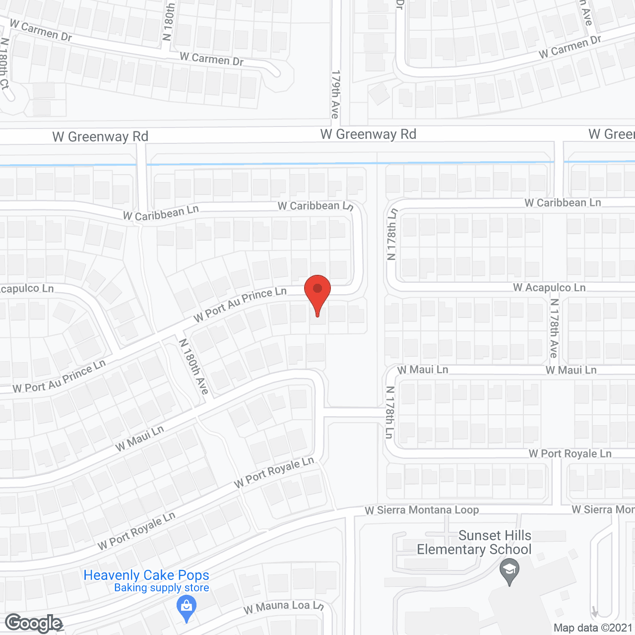 Map of the neighborhood around Arizona Comfort Care