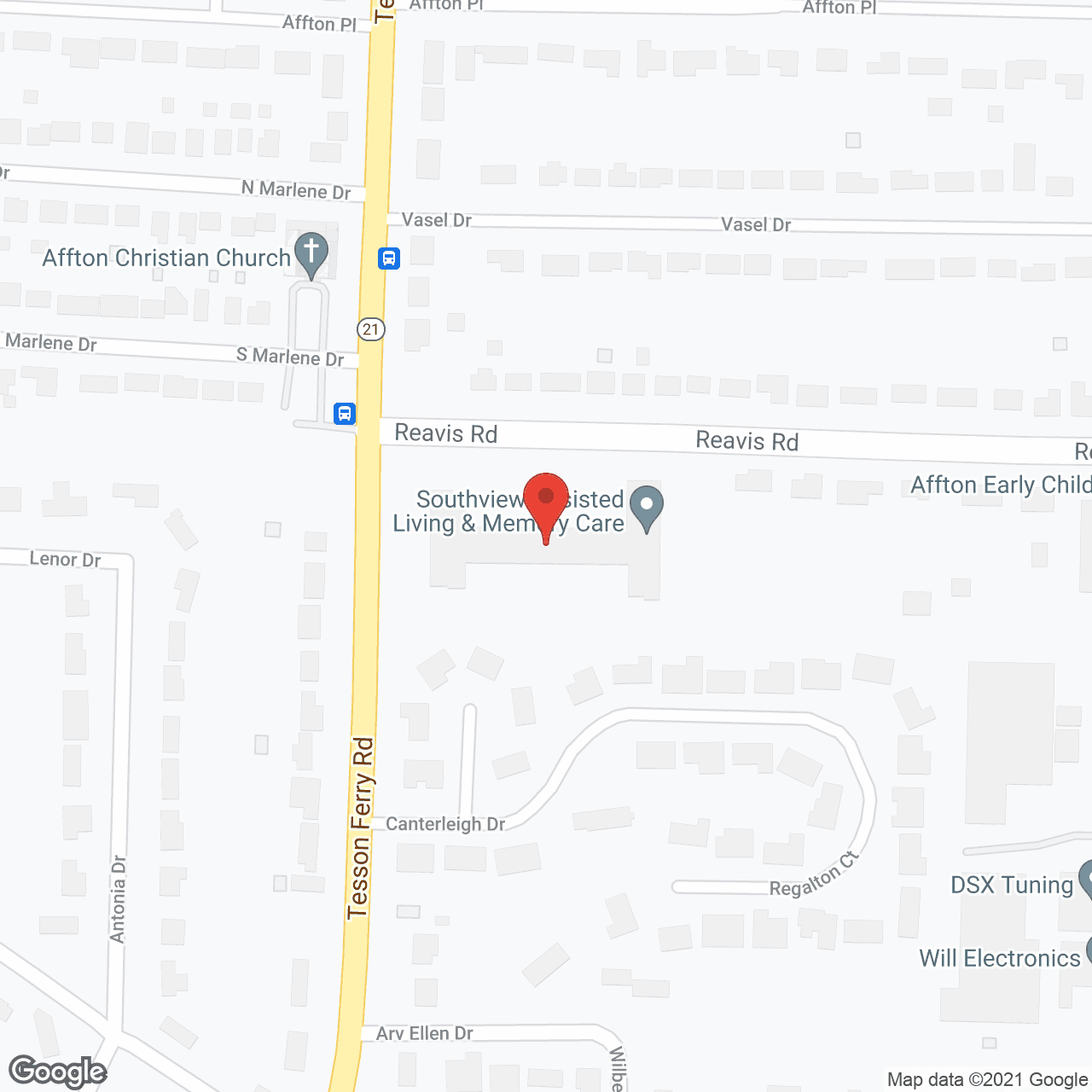 Map of the neighborhood around Southview Assisted Living and Memory Care