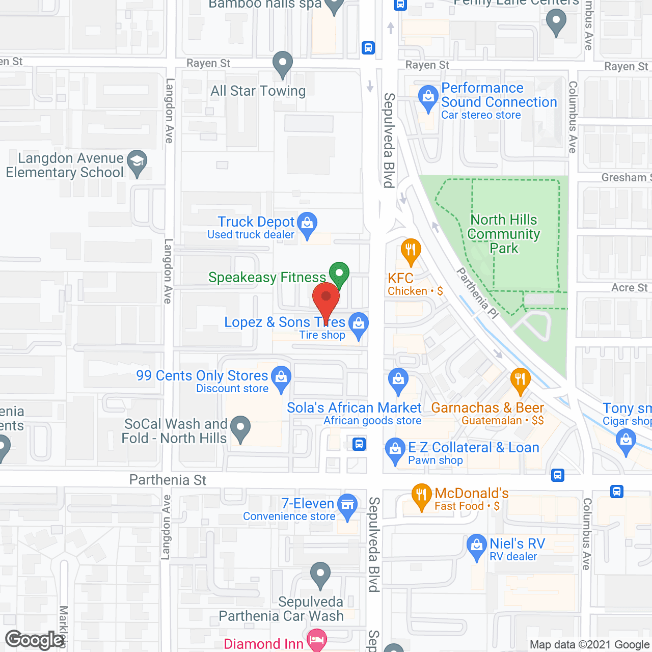 Map of the neighborhood around The Vista North Hills