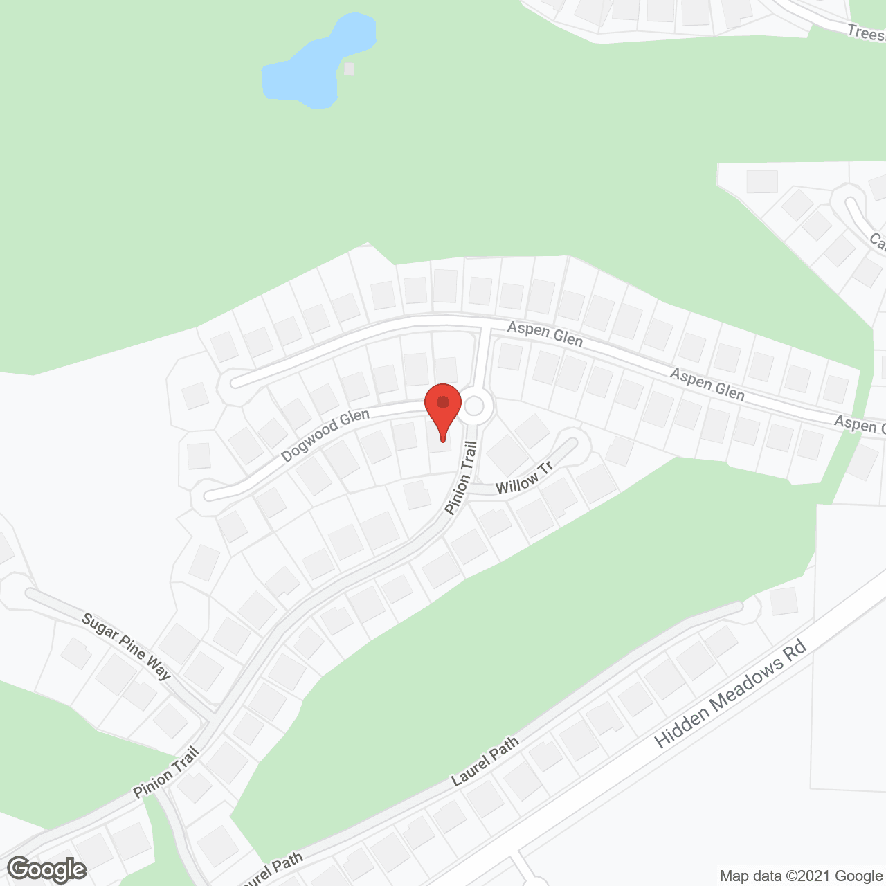 Map of the neighborhood around Hidden Meadows Residential Home Care