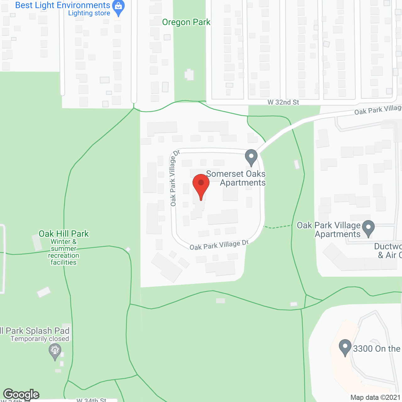 Map of the neighborhood around Somerset Oaks