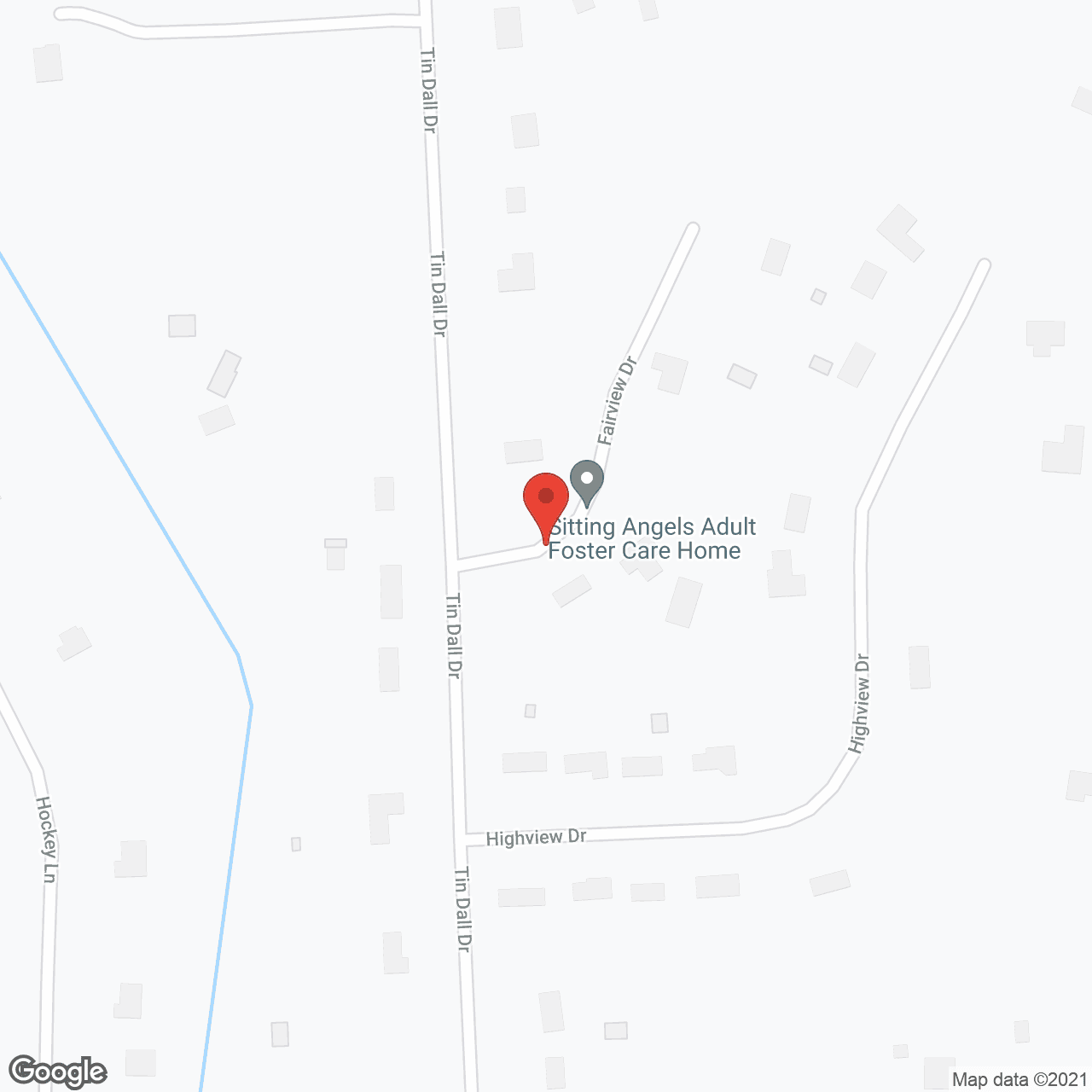 Map of the neighborhood around Sitting Angels AFC