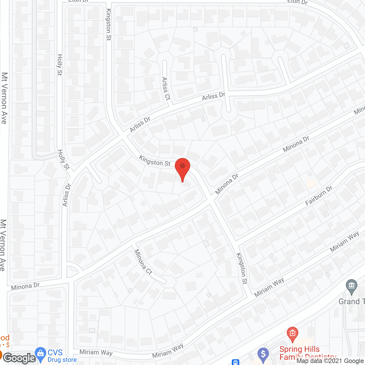 Map of the neighborhood around Rose Villa - Grand Terrace