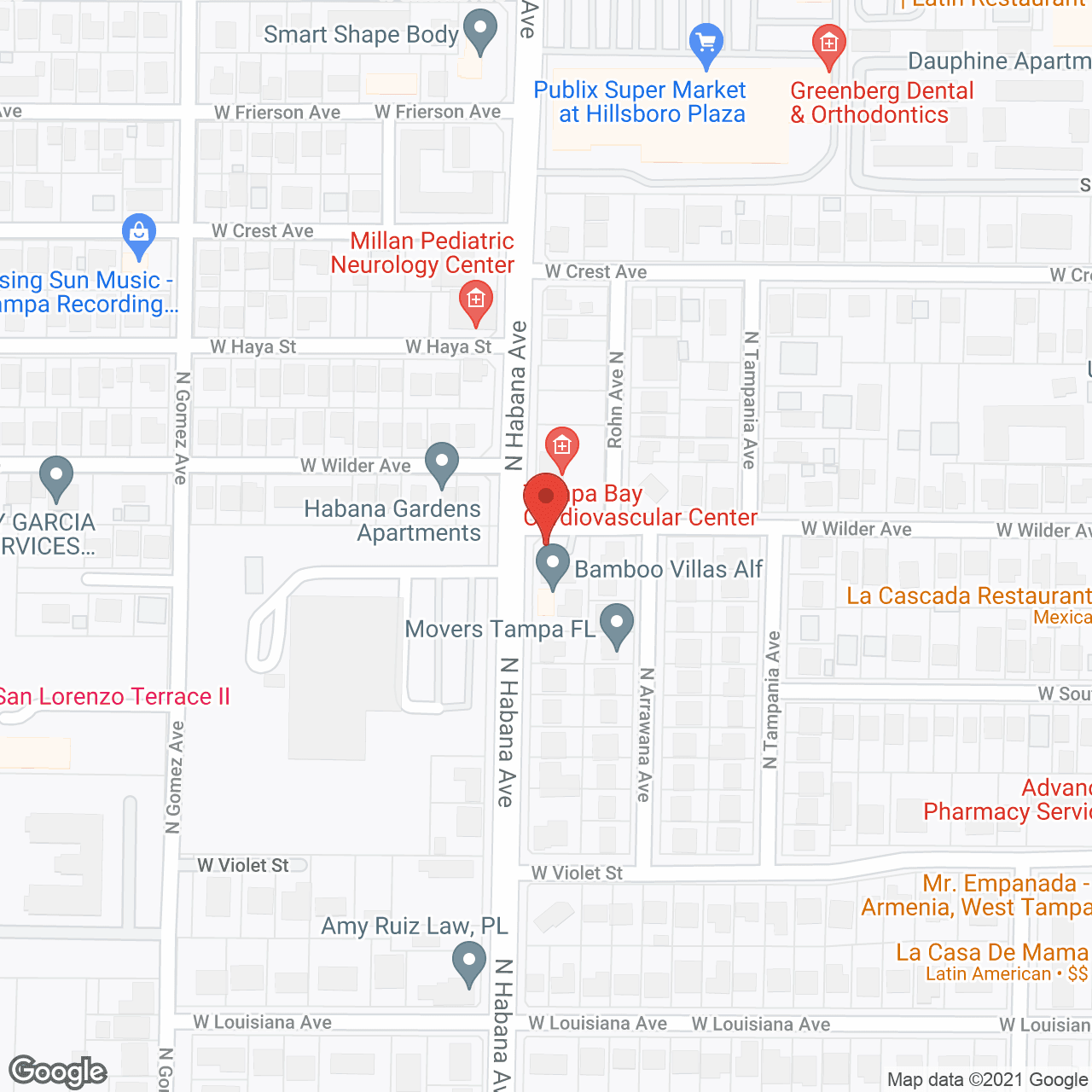 Map of the neighborhood around Bamboo Villas Assisted Living Facility