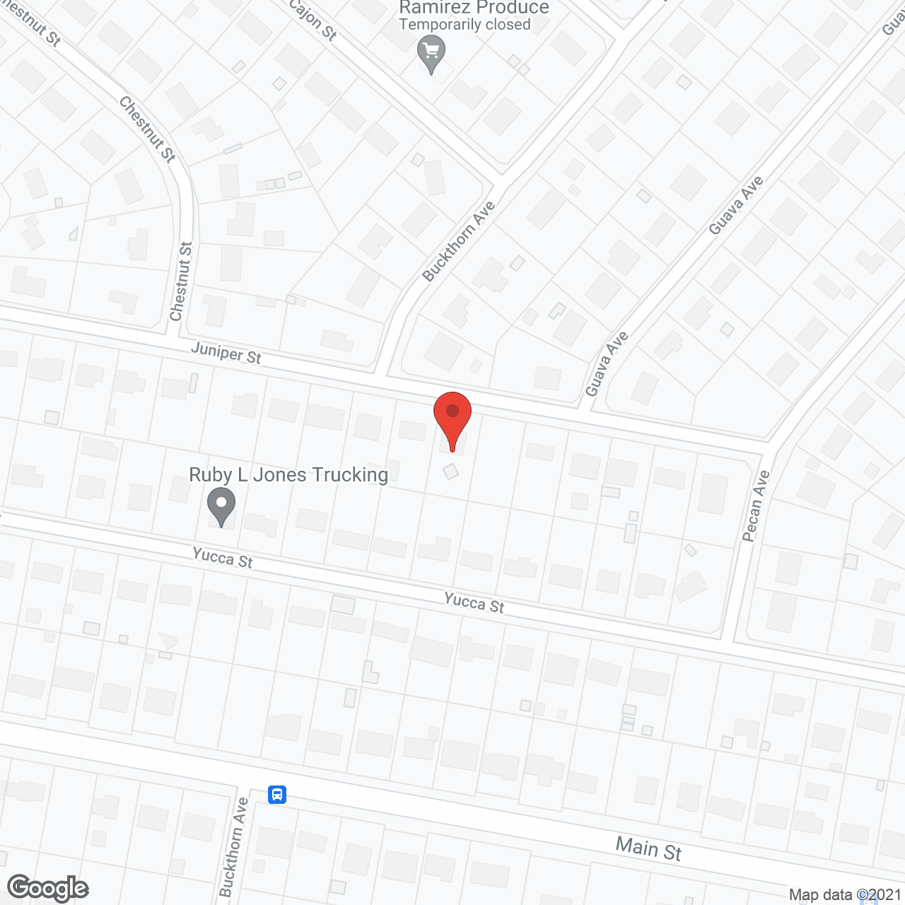 Map of the neighborhood around D'Desert Rose
