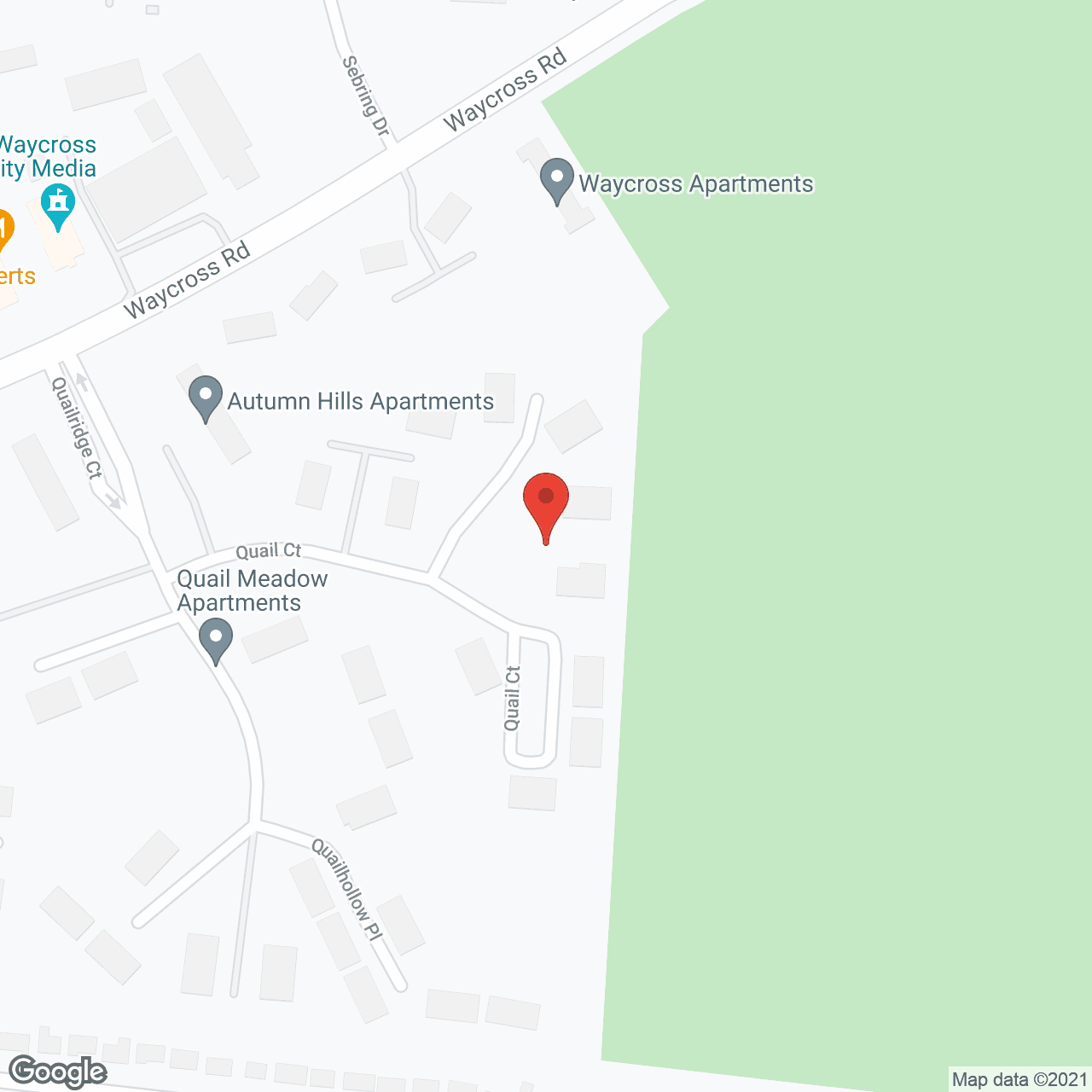 Map of the neighborhood around Twin Quail Apartments