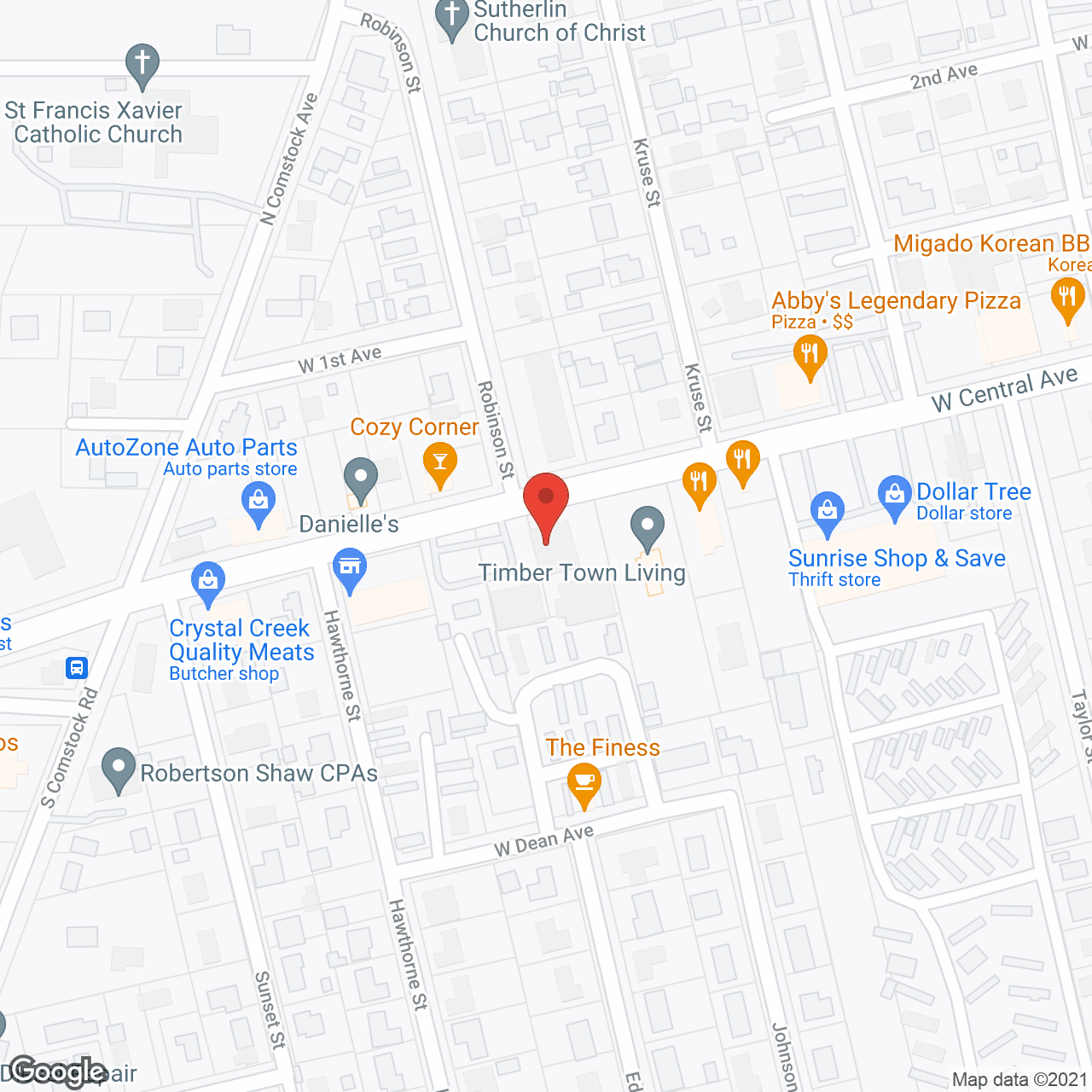 Map of the neighborhood around Chantele's Loving Touch