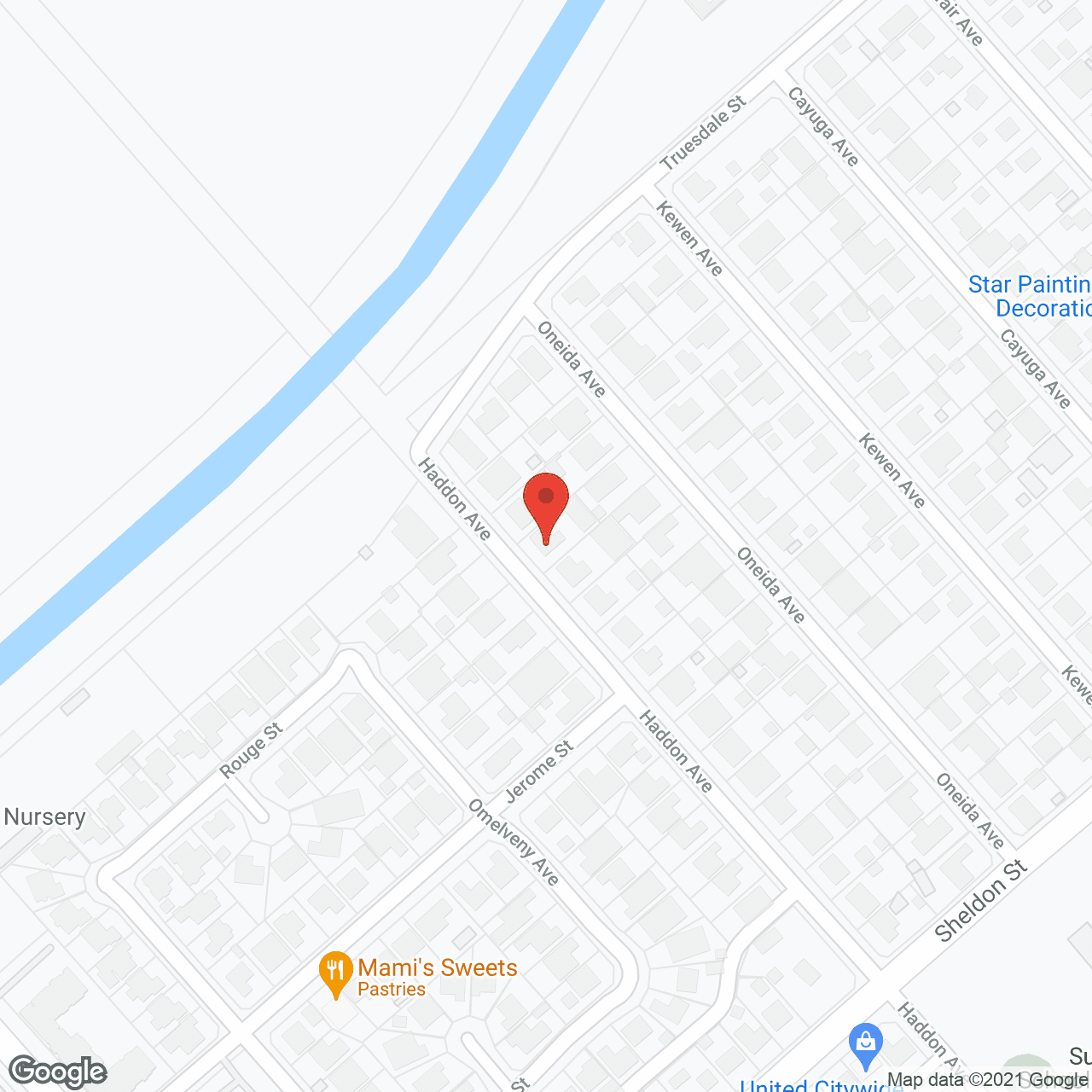 Map of the neighborhood around Sunnyside Residential Assisted Living