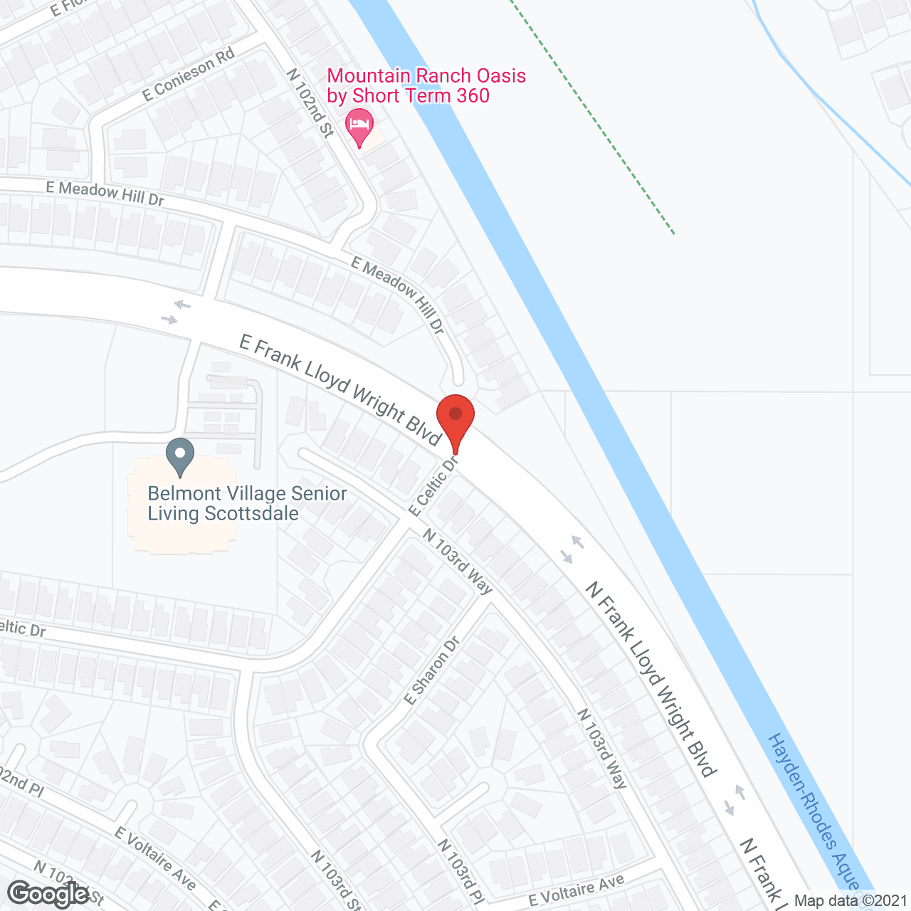 Map of the neighborhood around Belmont Village Scottsdale
