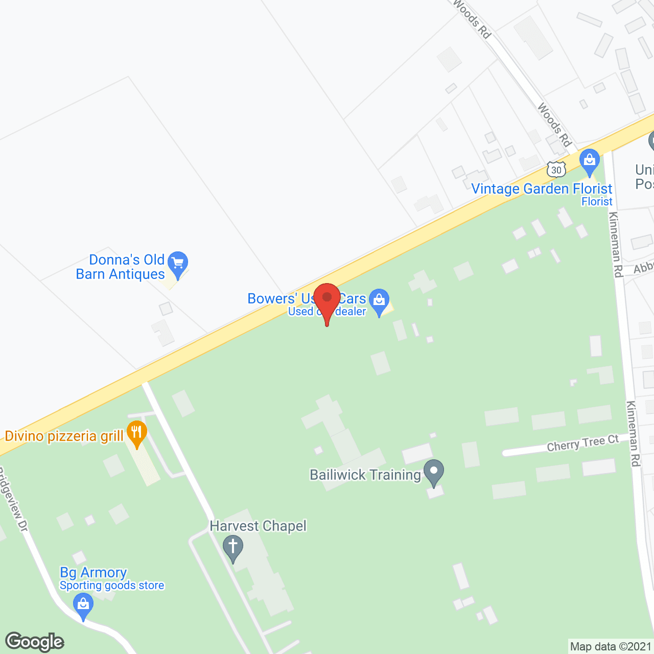 Map of the neighborhood around Serene Meadows