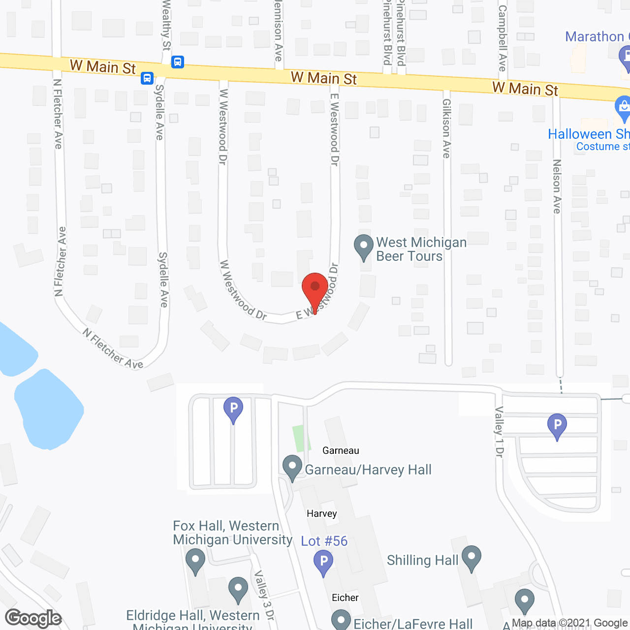 Map of the neighborhood around Comforts of Home AFC