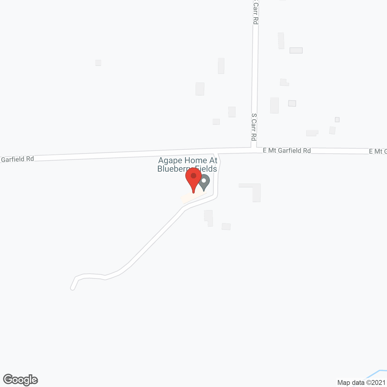 Map of the neighborhood around Agape Home at Blueberry Fields