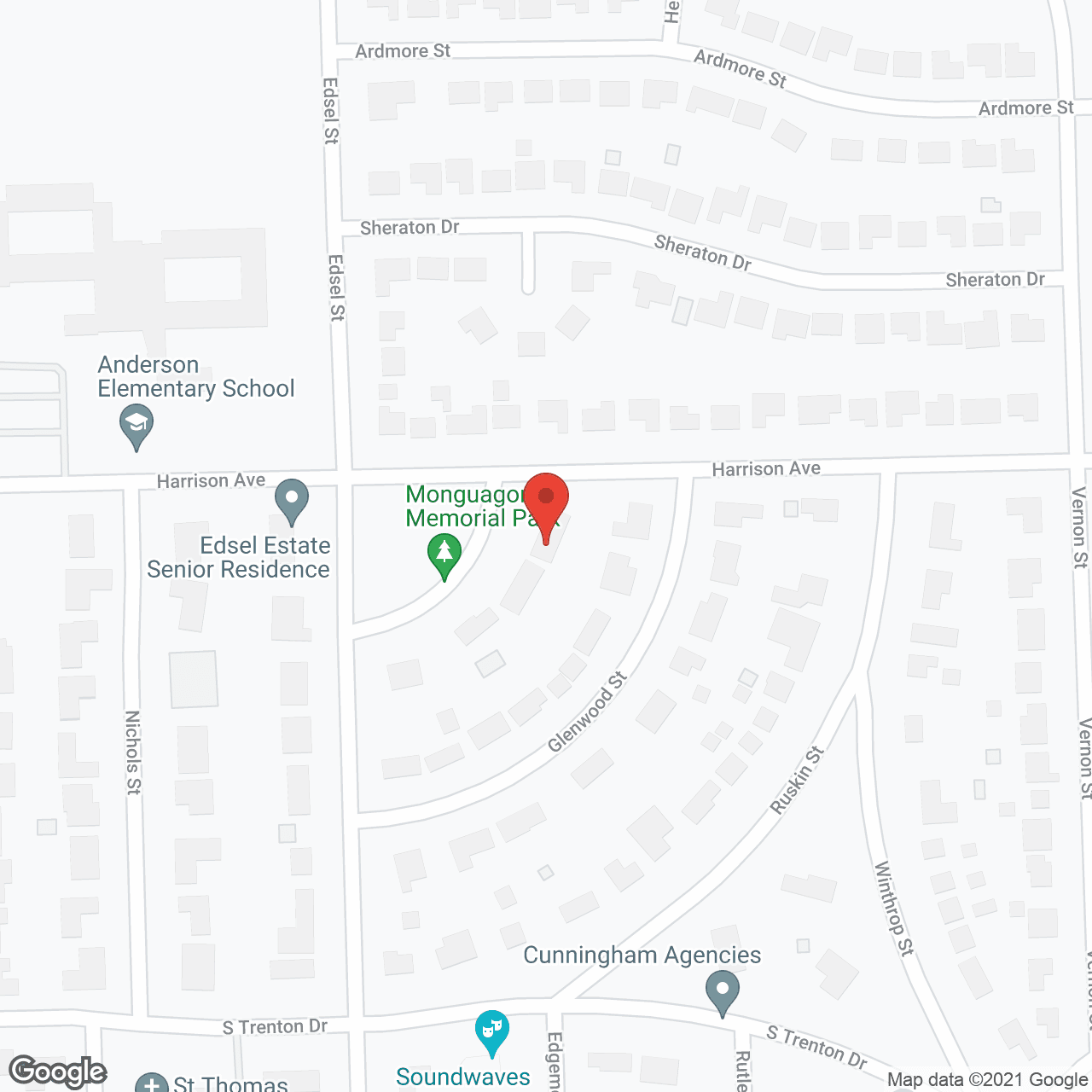 Map of the neighborhood around Parkside Estates LLC