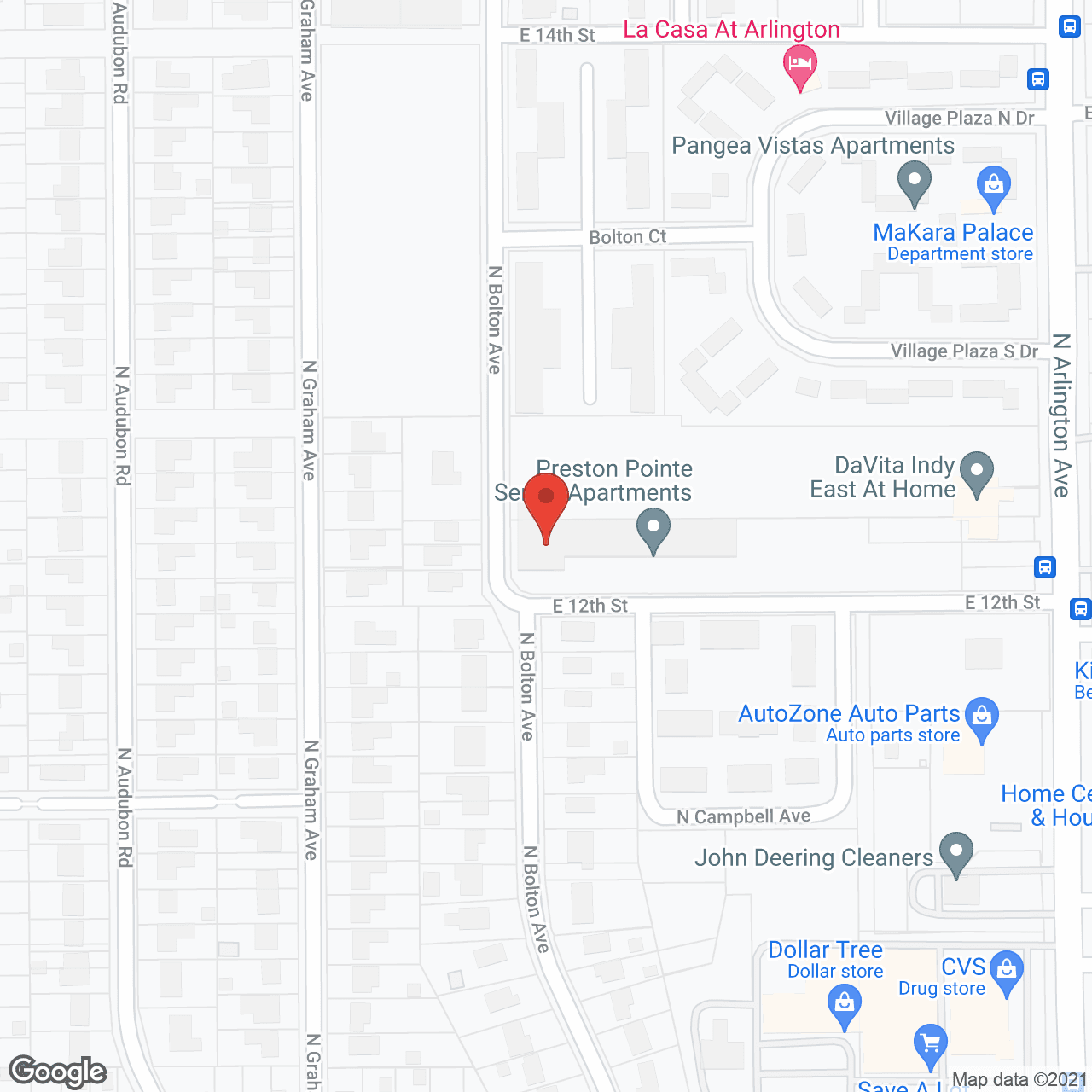 Preston Pointe in google map