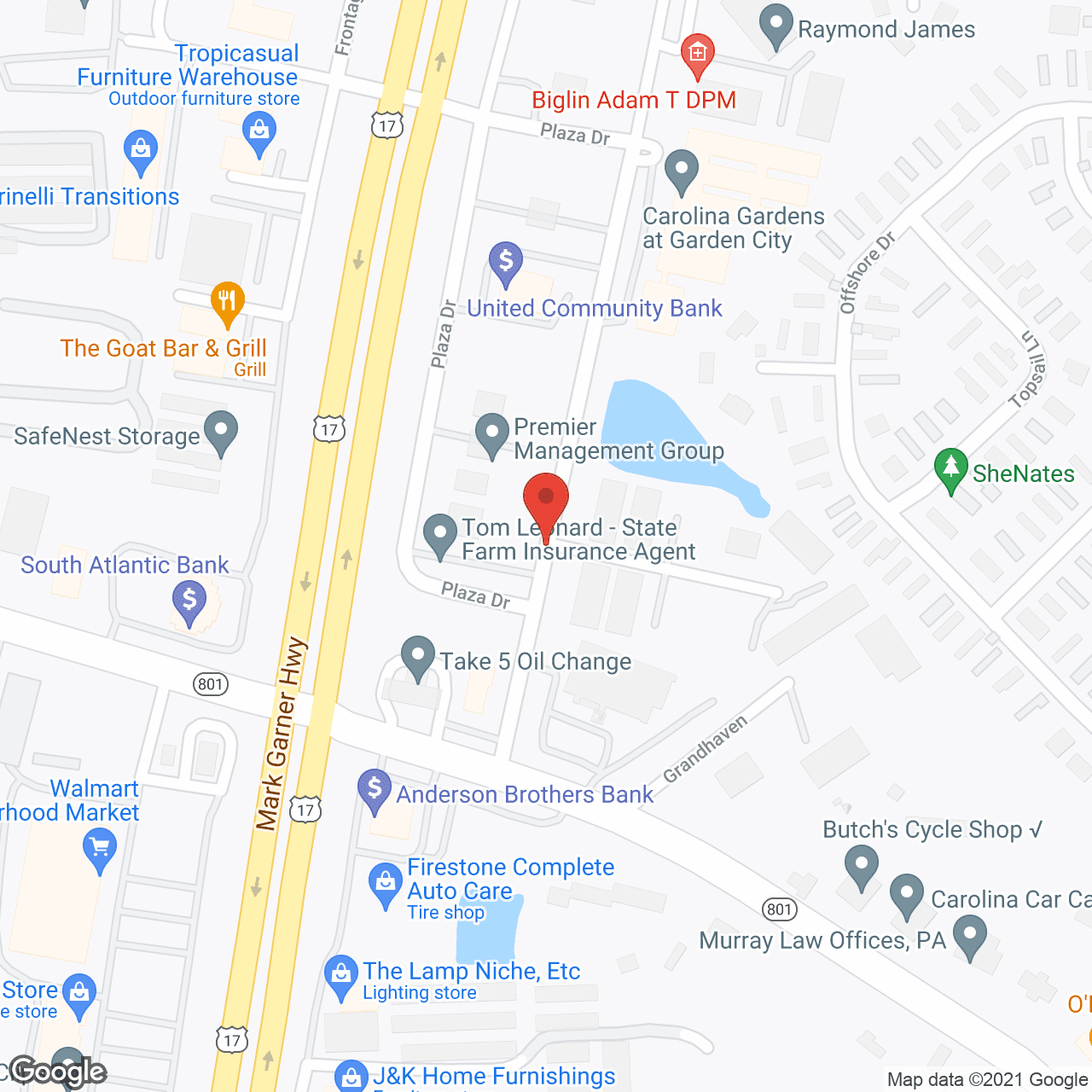 Map of the neighborhood around Garden Manor Village
