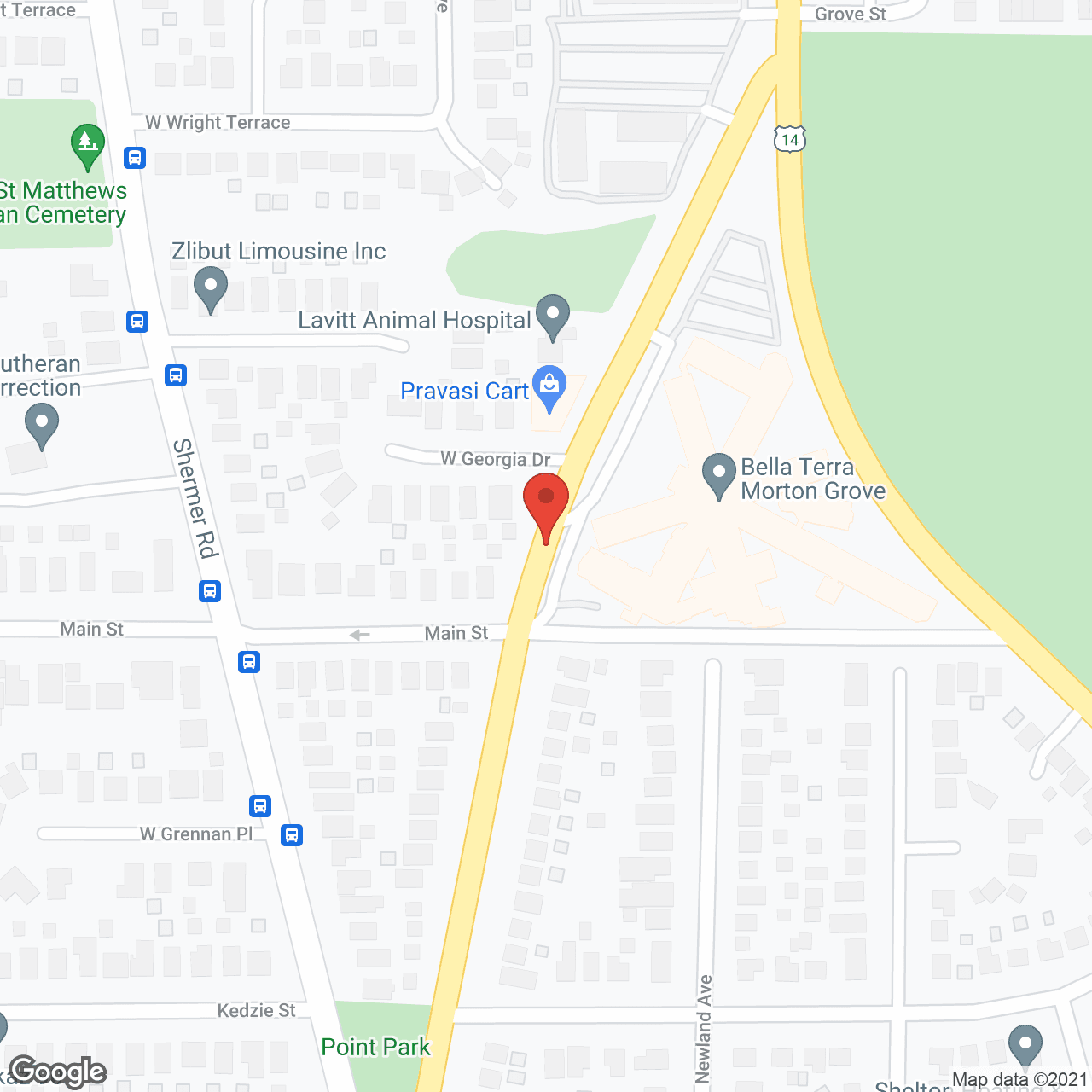 Map of the neighborhood around The Wellshire Morton Grove