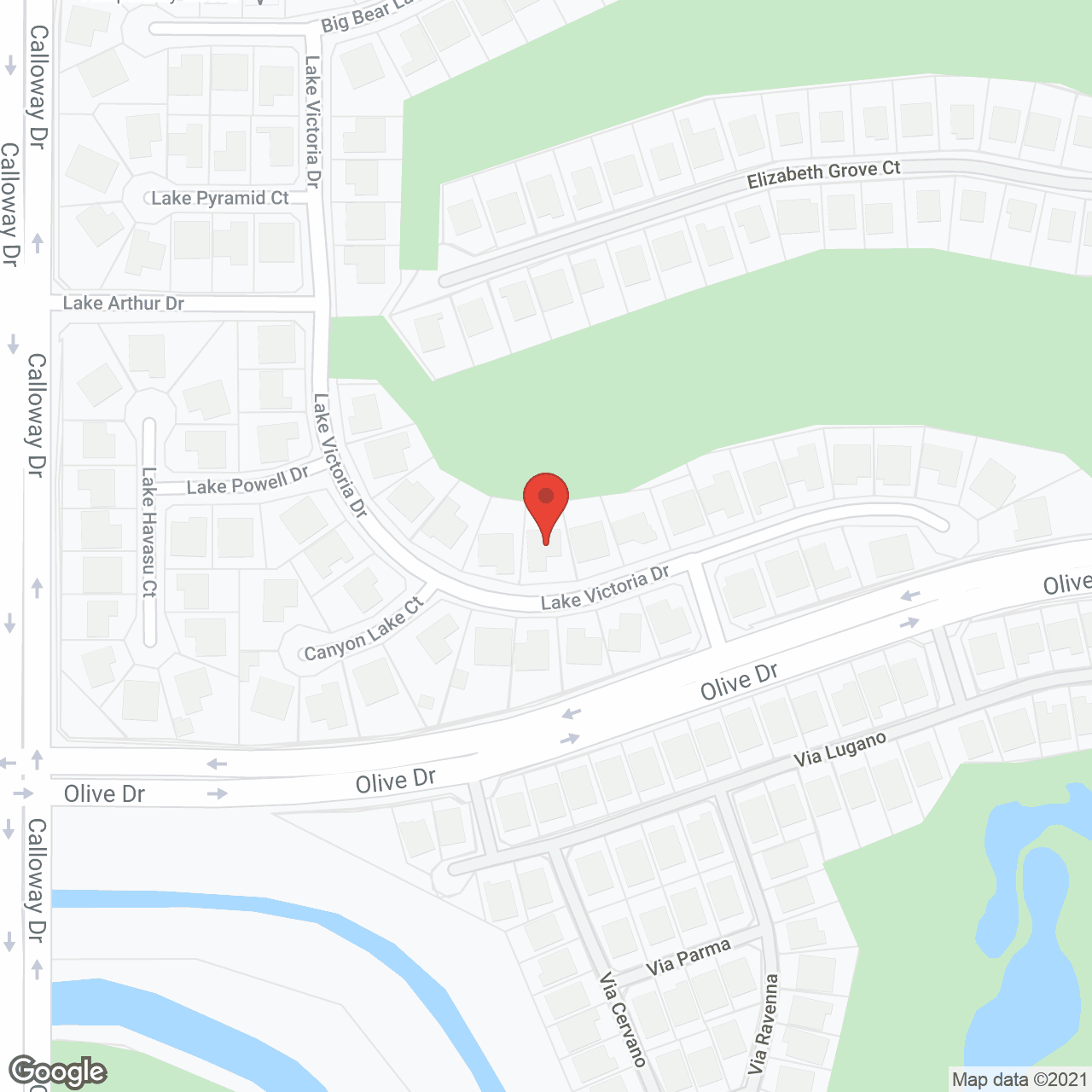Map of the neighborhood around Arbolado House