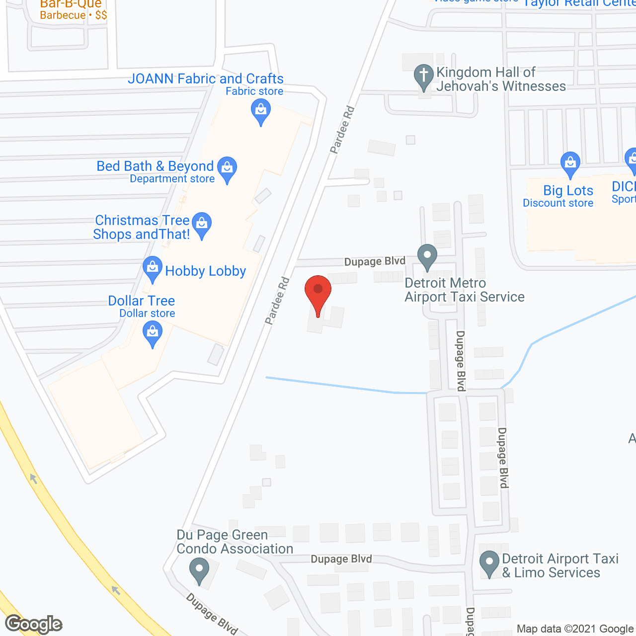 Map of the neighborhood around Homestead Pardee