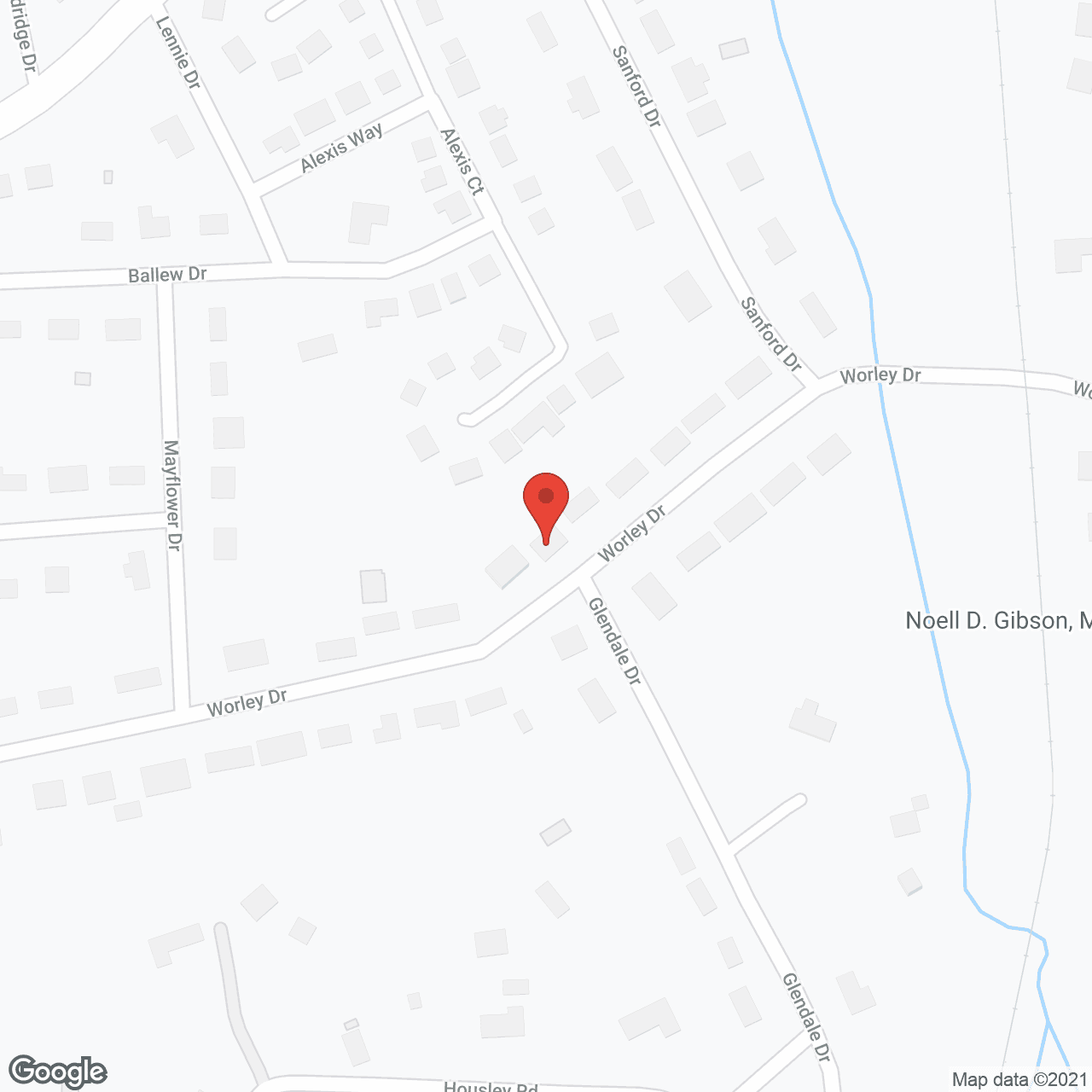 Map of the neighborhood around Yellow Rose at Worley