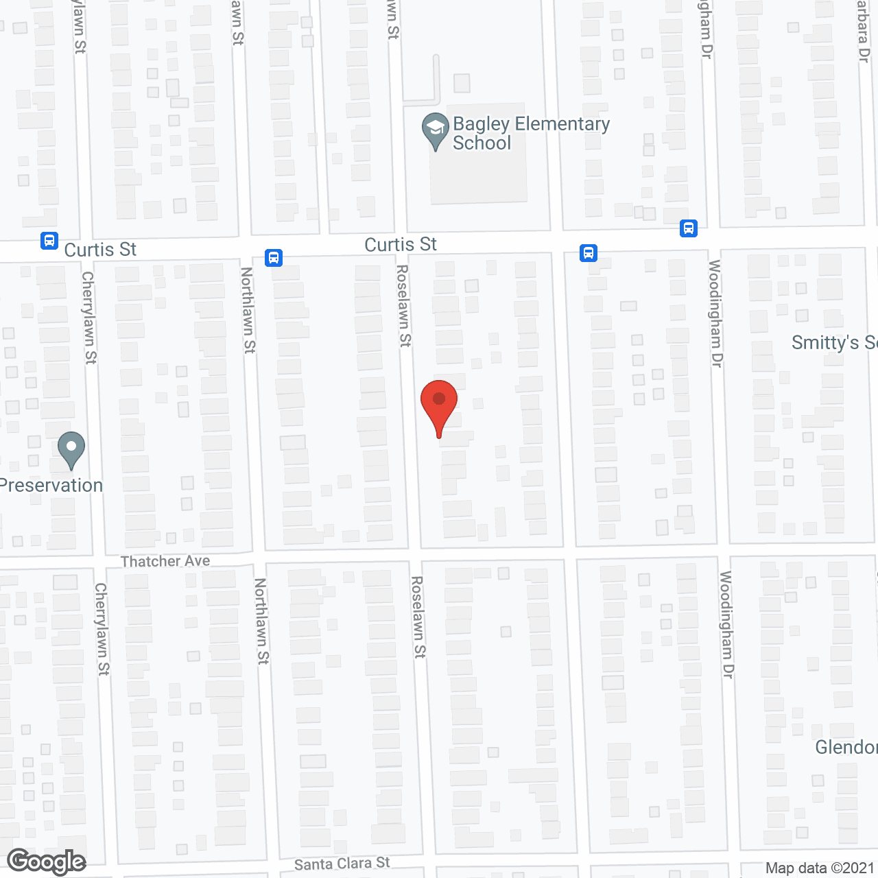 Map of the neighborhood around Mother Cabrini Home #5