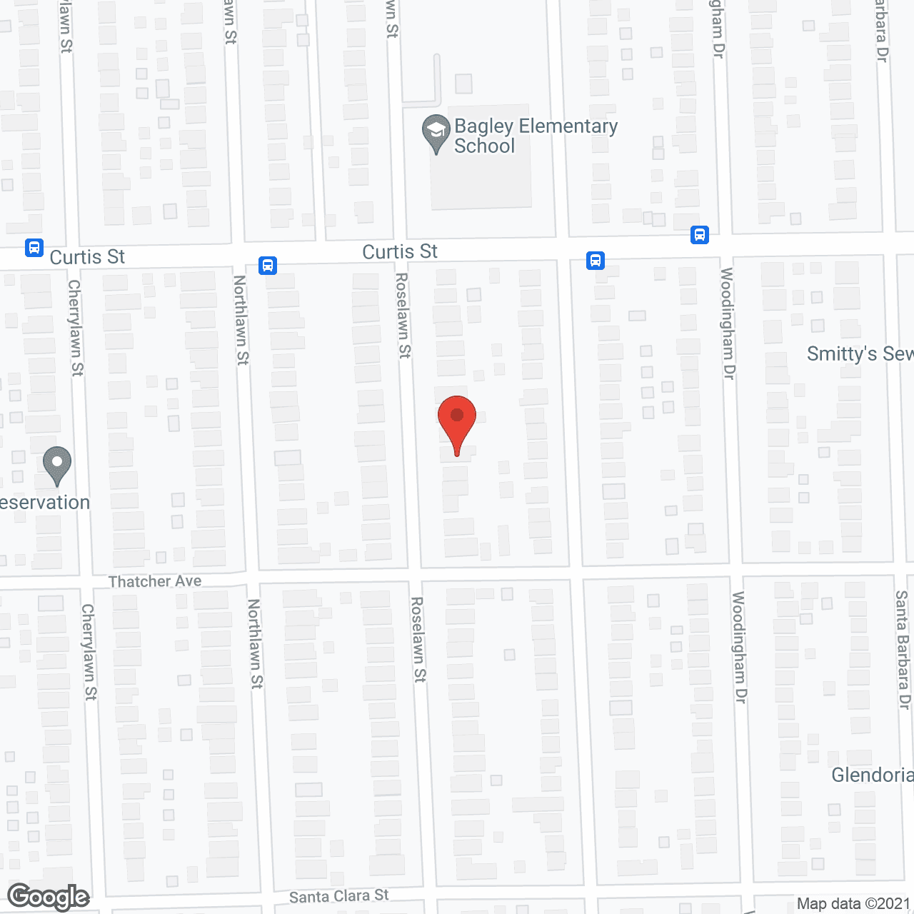 Map of the neighborhood around Mother Cabrini Home #1