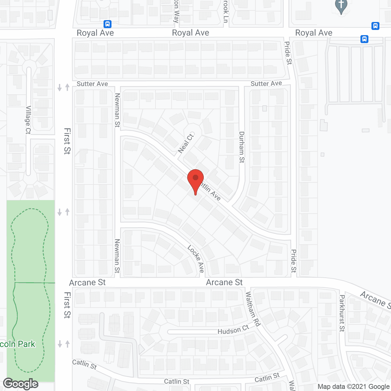 Map of the neighborhood around Our Home