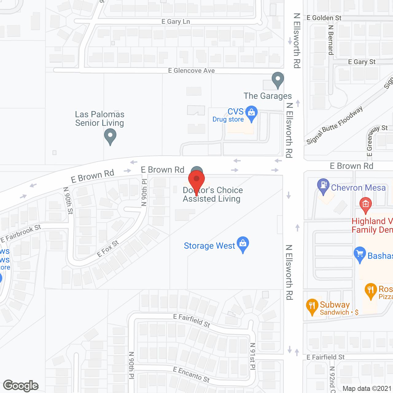 Map of the neighborhood around Doctor's Choice Assisted Living LLC