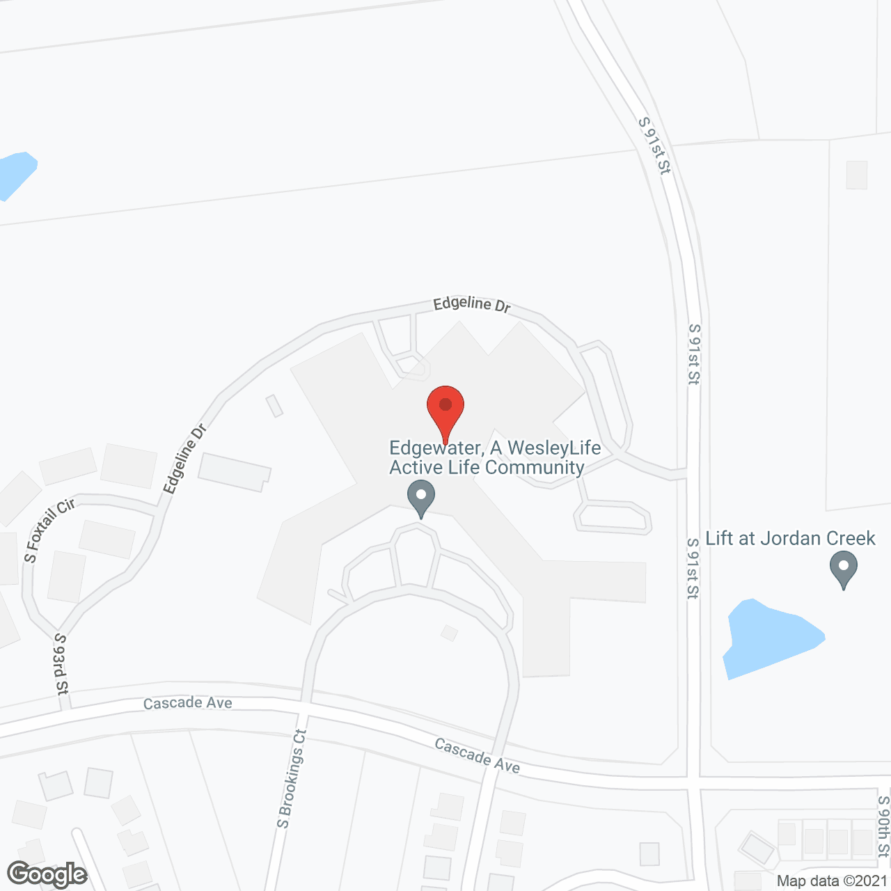 Map of the neighborhood around Edgewater
