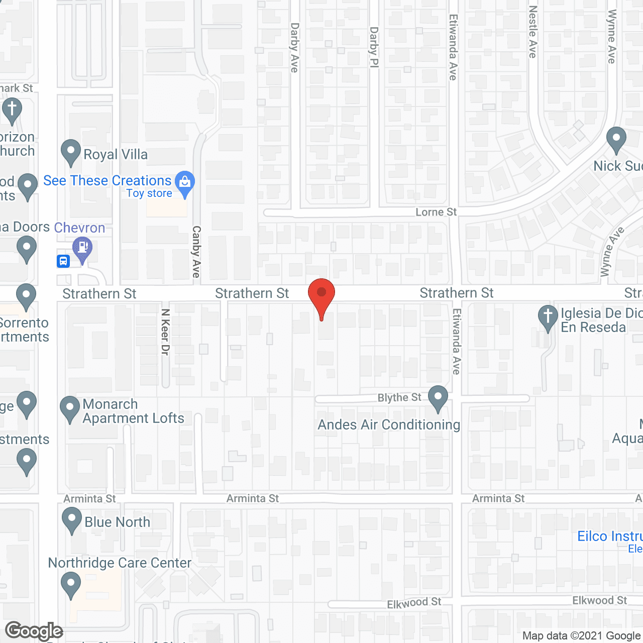 Map of the neighborhood around Exclusive Escapes