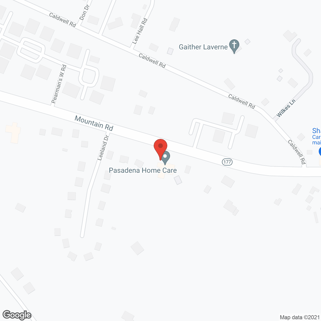 Map of the neighborhood around Pasadena Home Care