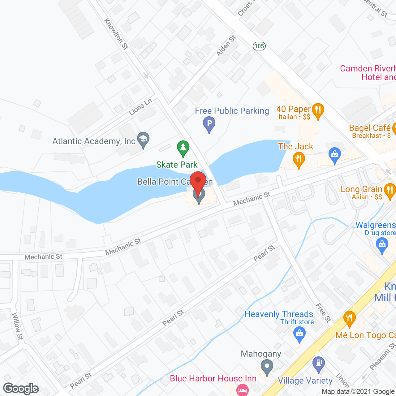 Map of the neighborhood around Bella Point Camden