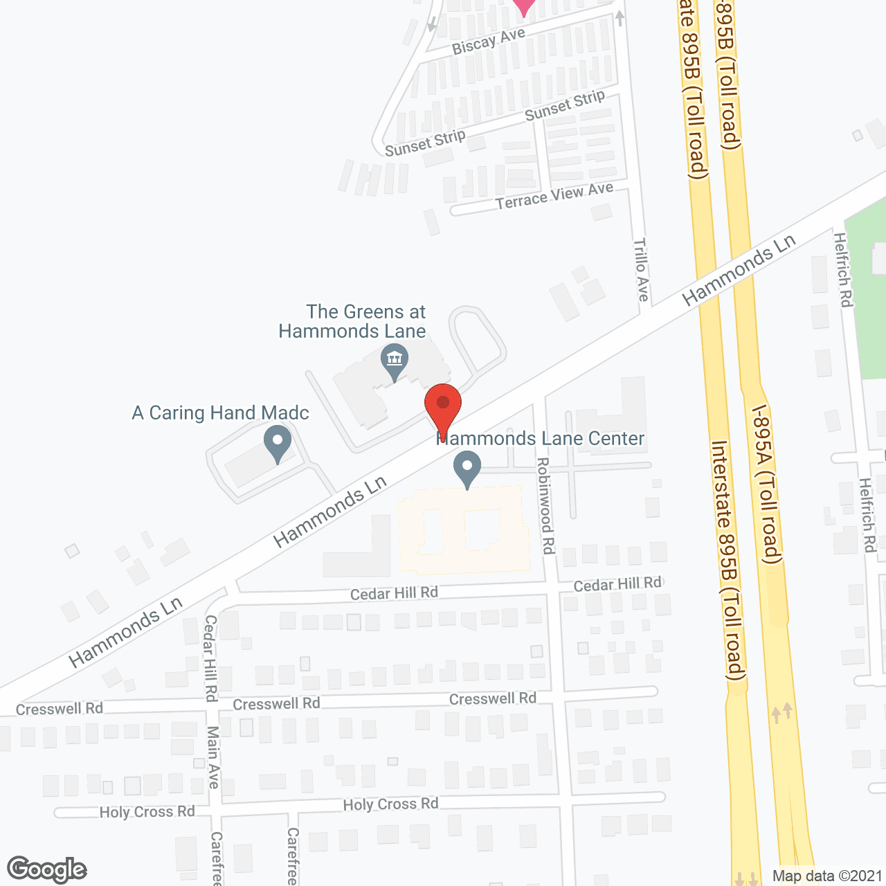 Map of the neighborhood around The Greens at Hammonds Lane
