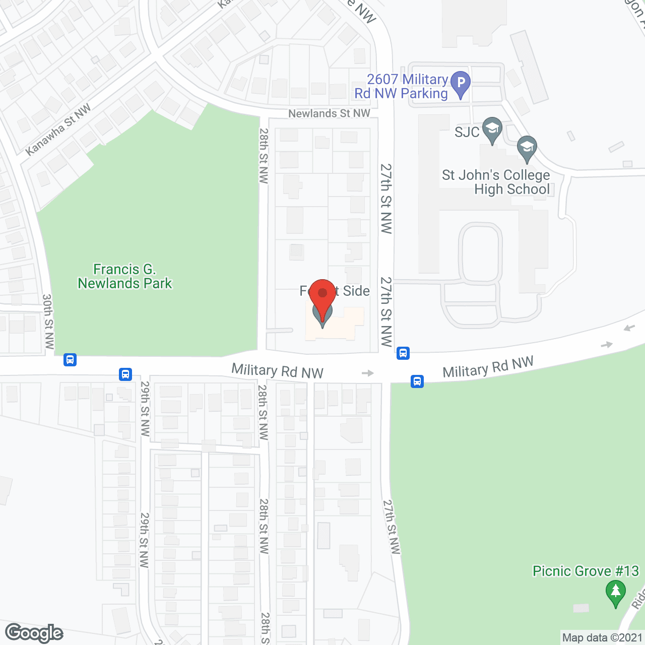 Map of the neighborhood around Forest Side Memory Care
