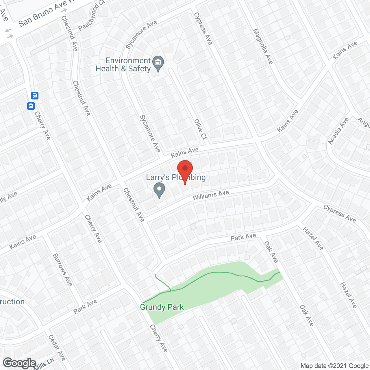 Map of the neighborhood around San Bruno Care Home