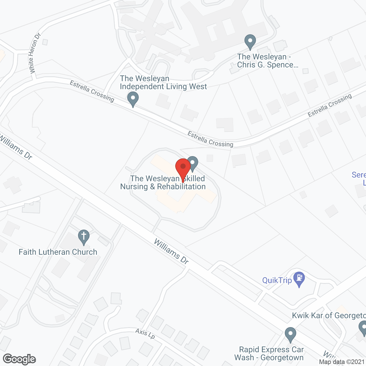 Map of the neighborhood around Estrella Oaks Rehabilitation & Care Center