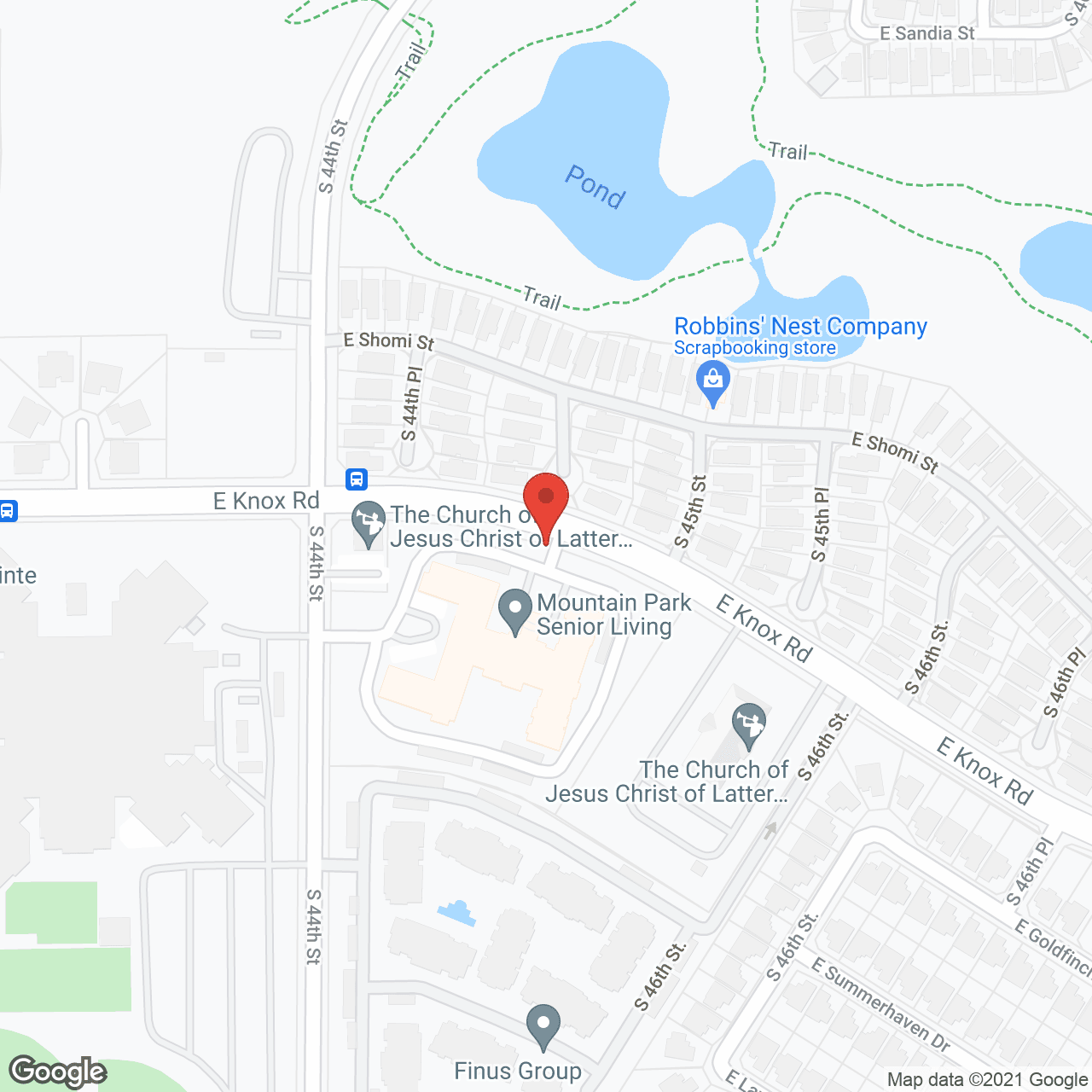 Map of the neighborhood around Mountain Park Senior Living