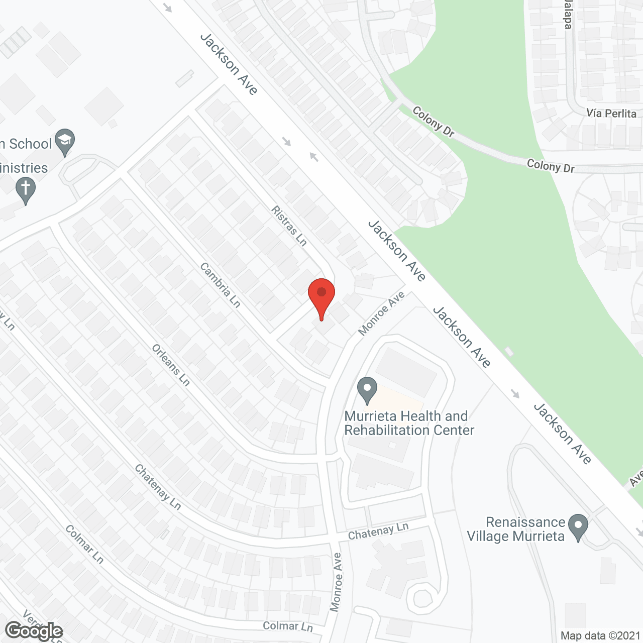 Map of the neighborhood around White's Love and Care