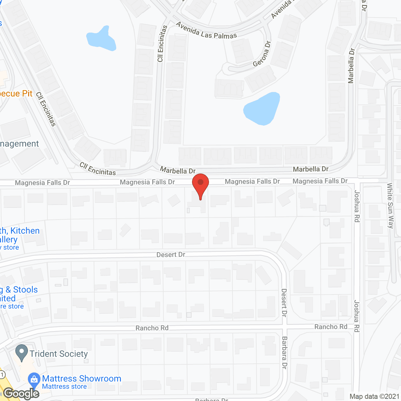 Map of the neighborhood around La Bella Gardens