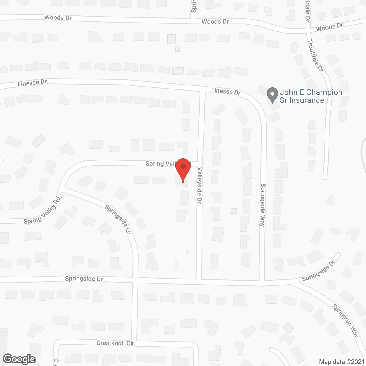 Map of the neighborhood around Fern's Tender Loving Care Home
