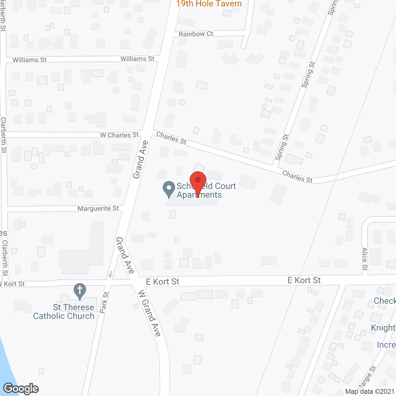 Map of the neighborhood around Schofield Court