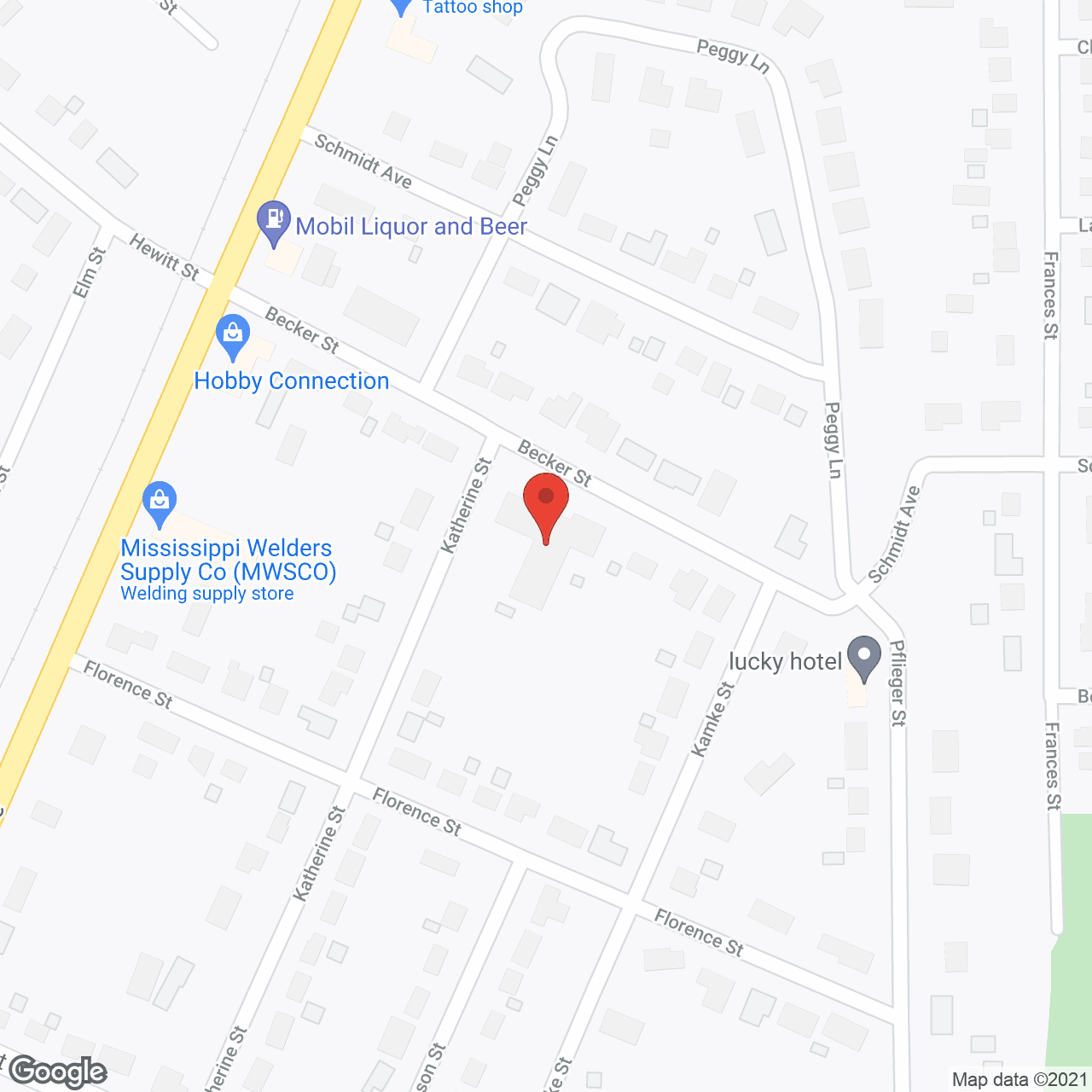 Map of the neighborhood around Rothschild Apartments