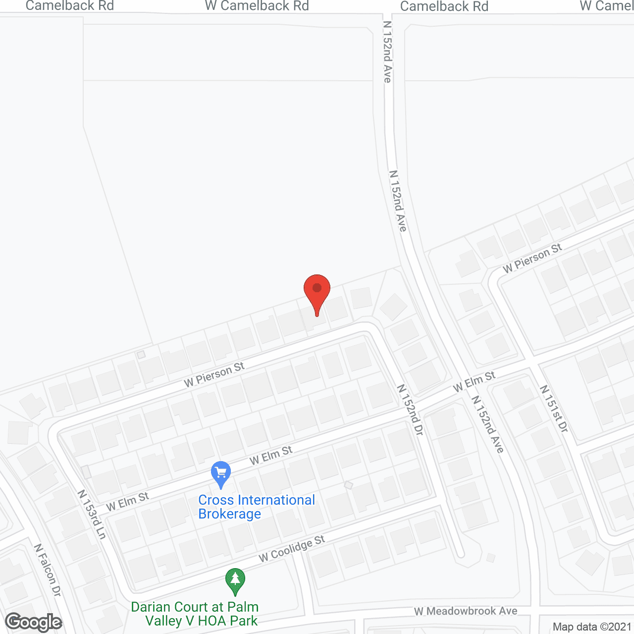 Map of the neighborhood around Villa Serene Palm Valley