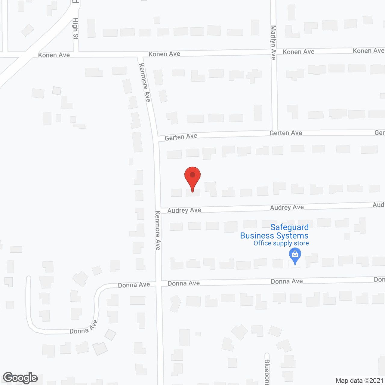 Map of the neighborhood around The Neighbors Next Door