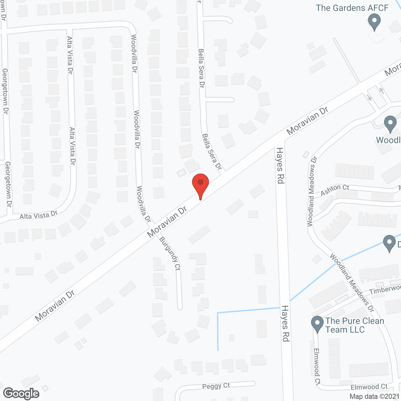 Map of the neighborhood around Genesis Senior Home- Moravian