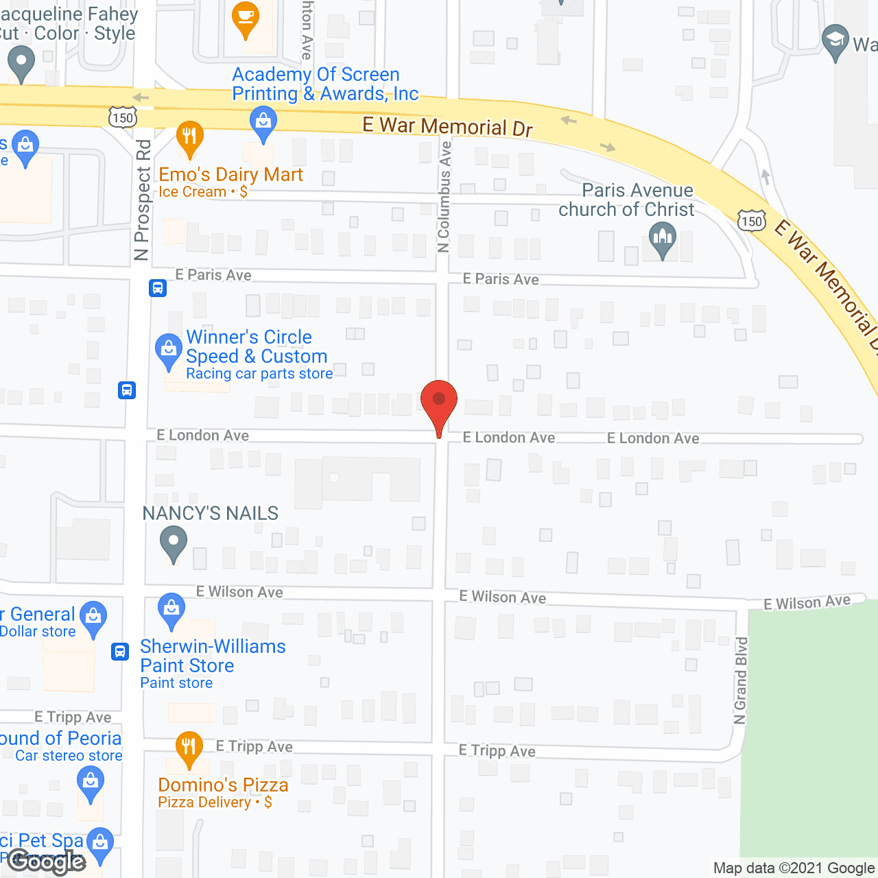 Map of the neighborhood around Kiwanis London House