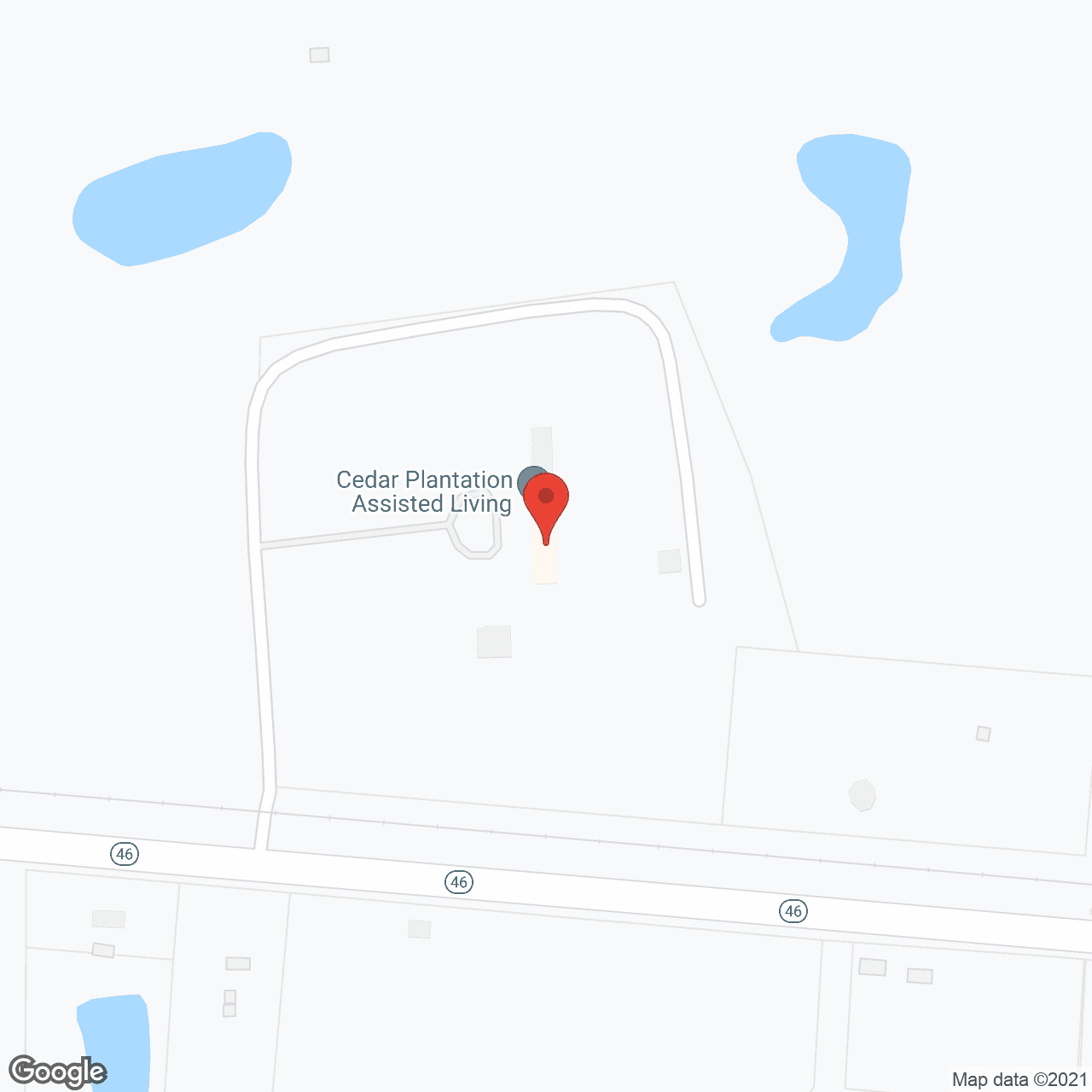 Map of the neighborhood around Cedar Plantation