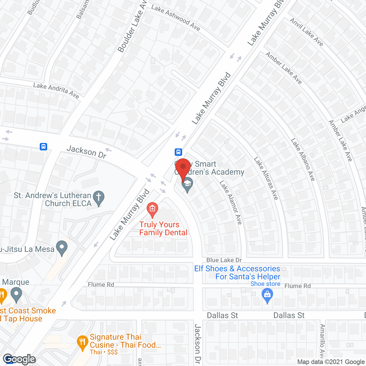 Map of the neighborhood around Jeanne's Shangri-La