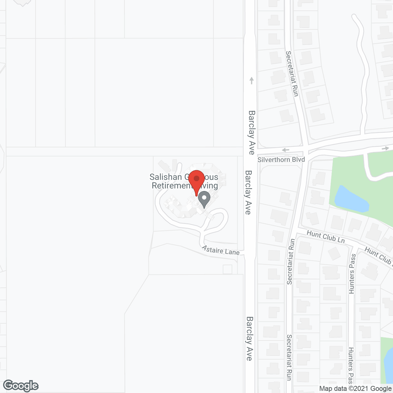 Map of the neighborhood around Salishan Retirement